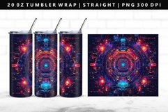 Mandala 20oz Tumbler Wrap | Sublimation PNG Design Product Image 1