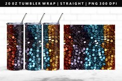 Sequin 20oz Tumbler Wrap | Sublimation PNG Design Product Image 1