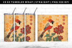 Hanafuda 20oz Tumbler Wrap | Sublimation PNG Design Product Image 1