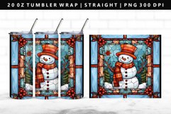 Snowman 20oz Tumbler Wrap PNG Design Product Image 1