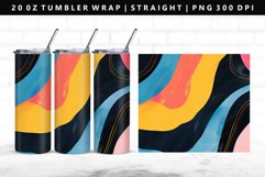 Retro Pop Art 20oz Tumbler Wrap | Sublimation PNG Design Product Image 1