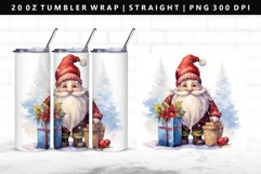 Gnome 20oz Tumbler Wrap | Sublimation PNG Design Product Image 1