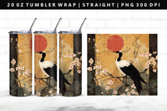 Hanafuda 20oz Tumbler Wrap | Sublimation PNG Design Product Image 1