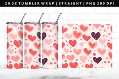Heart 20oz Tumbler Wrap | Sublimation PNG Design Product Image 1
