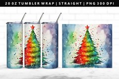 Watercolor 20oz Tumbler Wrap | Sublimation PNG Design Product Image 1