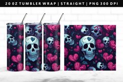Skull 20oz Tumbler Wrap | Sublimation PNG Design Product Image 1