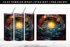 Celestial 20oz Tumbler Wrap | Sublimation PNG Design Product Image 1