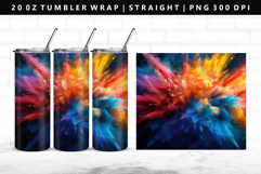 Rainbow 20oz Tumbler Wrap | Sublimation PNG Design Product Image 1