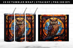 Owl 20oz Tumbler Wrap | Sublimation PNG Design Product Image 1