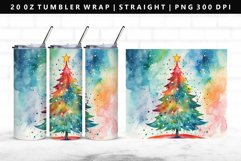 Watercolor 20oz Tumbler Wrap | Sublimation PNG Design Product Image 1