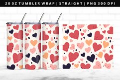 Heart 20oz Tumbler Wrap | Sublimation PNG Design Product Image 1