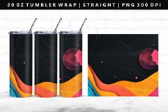 Retro Pop Art 20oz Tumbler Wrap | Sublimation PNG Design Product Image 1