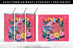 Capybara 20oz Tumbler Wrap | Sublimation PNG Design Product Image 1