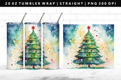 Watercolor 20oz Tumbler Wrap | Sublimation PNG Design Product Image 1