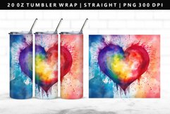 Heart 20oz Tumbler Wrap | Sublimation PNG Design Product Image 1