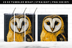 Owl 20oz Tumbler Wrap | Sublimation PNG Design Product Image 1