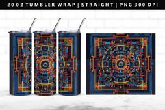 Mandala 20oz Tumbler Wrap | Sublimation PNG Design Product Image 1