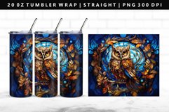 Owl 20oz Tumbler Wrap | Sublimation PNG Design Product Image 1