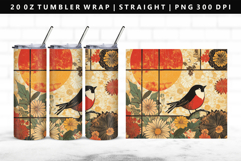 Hanafuda 20oz Tumbler Wrap | Sublimation PNG Design Product Image 1