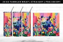 Capybara 20oz Tumbler Wrap | Sublimation PNG Design Product Image 1