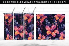 Flower 20oz Tumbler Wrap | Sublimation PNG Design Product Image 1
