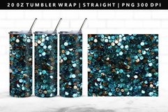 Sequin 20oz Tumbler Wrap | Sublimation PNG Design Product Image 1