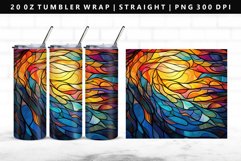 Stained Glass 20oz Tumbler Wrap | Sublimation PNG Design Product Image 1