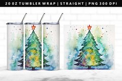 Watercolor 20oz Tumbler Wrap | Sublimation PNG Design Product Image 1