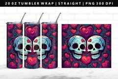 Skull 20oz Tumbler Wrap | Sublimation PNG Design Product Image 1