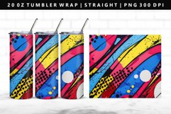 Retro Pop Art 20oz Tumbler Wrap | Sublimation PNG Design Product Image 1