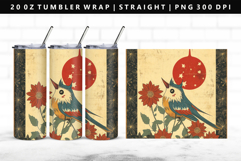 Hanafuda 20oz Tumbler Wrap | Sublimation PNG Design Product Image 1