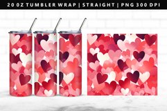 Heart 20oz Tumbler Wrap | Sublimation PNG Design Product Image 1