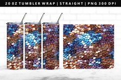 Sequin 20oz Tumbler Wrap | Sublimation PNG Design Product Image 1