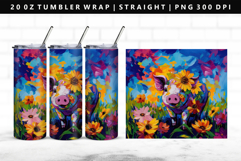 Pig 20oz Tumbler Wrap | Sublimation PNG Design Product Image 1