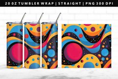 Retro Pop Art 20oz Tumbler Wrap | Sublimation PNG Design Product Image 1