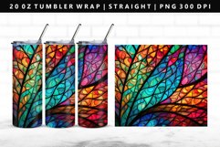 Stained Glass 20oz Tumbler Wrap | Sublimation PNG Design Product Image 1