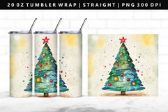 Watercolor 20oz Tumbler Wrap | Sublimation PNG Design Product Image 1
