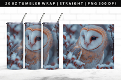 Owl 20oz Tumbler Wrap | Sublimation PNG Design Product Image 1