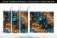Sequin 20oz Tumbler Wrap | Sublimation PNG Design Product Image 1