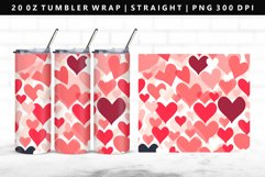 Heart 20oz Tumbler Wrap | Sublimation PNG Design Product Image 1