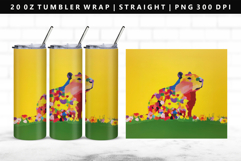 Capybara 20oz Tumbler Wrap | Sublimation PNG Design Product Image 1