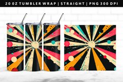 Retro Pop Art 20oz Tumbler Wrap | Sublimation PNG Design Product Image 1