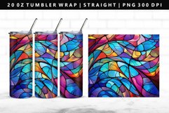 Stained Glass 20oz Tumbler Wrap | Sublimation PNG Design Product Image 1
