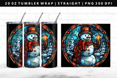 Snowman 20oz Tumbler Wrap PNG Design Product Image 1