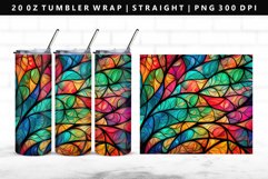 Stained Glass 20oz Tumbler Wrap | Sublimation PNG Design Product Image 1