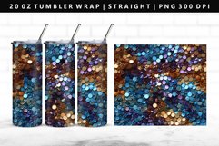 Sequin 20oz Tumbler Wrap | Sublimation PNG Design Product Image 1
