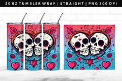 Skull 20oz Tumbler Wrap | Sublimation PNG Design Product Image 1