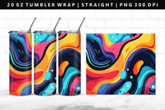 Retro Pop Art 20oz Tumbler Wrap | Sublimation PNG Design Product Image 1