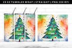 Watercolor 20oz Tumbler Wrap | Sublimation PNG Design Product Image 1