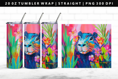 Capybara 20oz Tumbler Wrap | Sublimation PNG Design Product Image 1